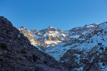 High Atlas in Morocco, the highest mountain range in North Africa