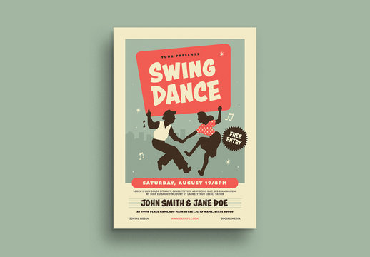 Swing Dance Event Flyer Layout