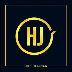 Initial Letter HJ Logo Template Design Vector Illustrator