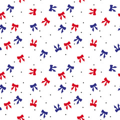 Seamless beauty bow pattern. Cute fashion illustration. Decorative background.Design template for wallpaper,fabric,wrapping,textile