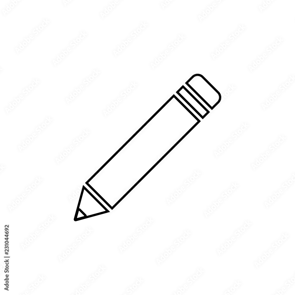 Poster pencil icon. simple outline vector of education set for ui and ux, website or mobile application