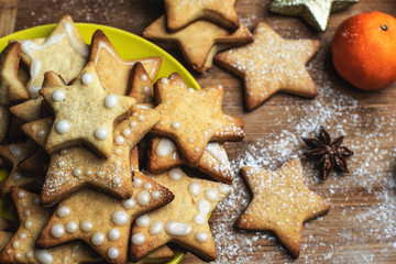 star shaped ginger cookies