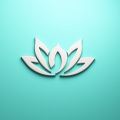 Lotus flower, 3D render illustration