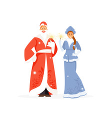 Father frost and snow maiden