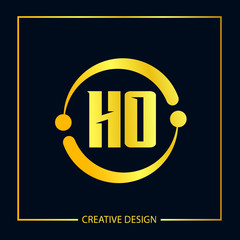 Initial Letter HO Logo Template Design Vector Illustrator