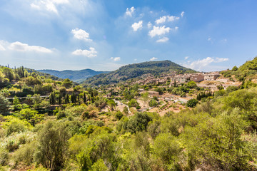 Fototapeta na wymiar Panoramic picture of Soller on the spanish island of Mallorca