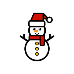 christmas snowman vector
