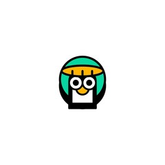 Penguin Animal Cute Antarctic Silhouette Illustration Icon Logo Design Template Element Vector