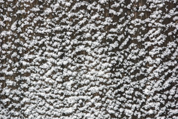 the surface of the snow, waves of wooden fence texture background winter