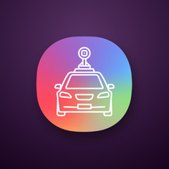 Smart car in front view app icon