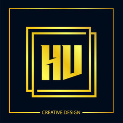 Initial Letter HV Logo Template Design Vector Illustrator
