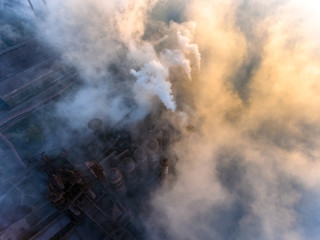 Obraz premium aerial view of power plant