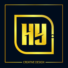 Initial Letter HY Logo Template Design Vector Illustrator