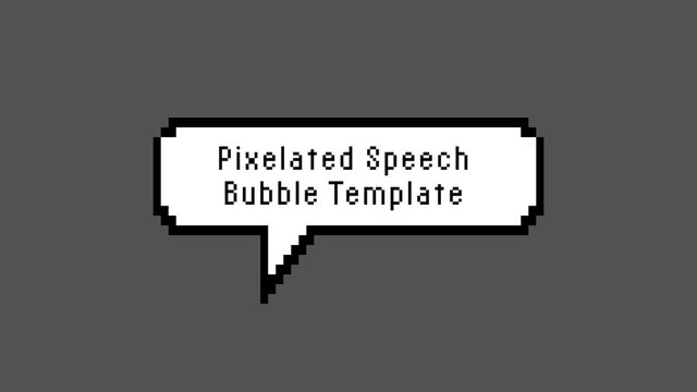 Pixelated Speech Bubbles