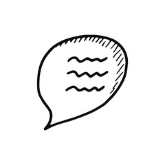 dialog icon. isolated black object