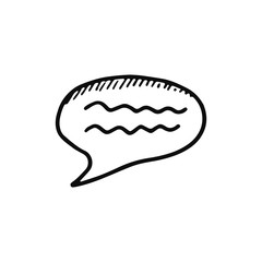 dialog icon. isolated black object