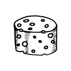 cheese icon. isolated black object