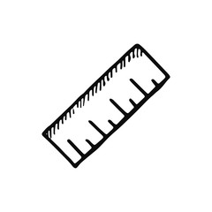 ruler icon. isolated black object