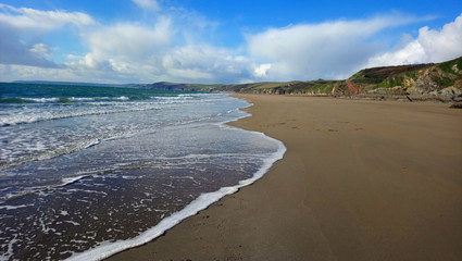 Beach Surf with clouds