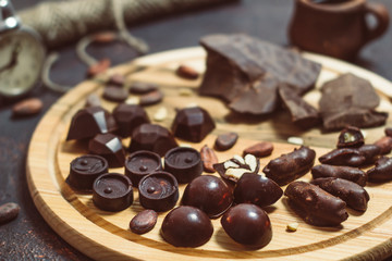 Handmade chocolates. Sweets.