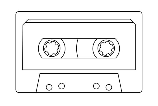 Tape, MC - Icon, Symbol, Piktogramm, grafisches Element - Outline