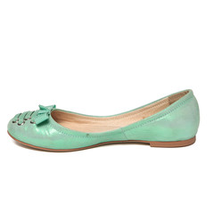 Women's flets shoes leather isolated on white background © GreenStock