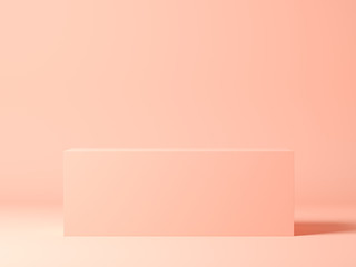 Abstract geometric shape on grey 3d rendering