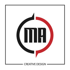 Initial Letter MA Logo Template Design Vector Illustration
