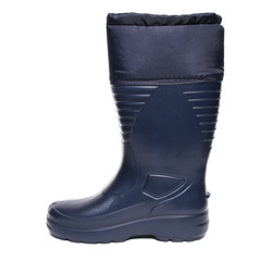 Women's rain boots isolated on white background