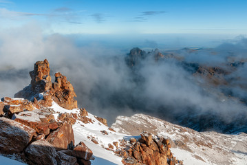 Landscape at the top of Mount Kenya