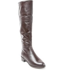 Women's demi-season high boots isolated on white background