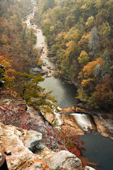 Fototapeta na wymiar Tallulah River at Tallulah Gorge State Park in Georgia USA