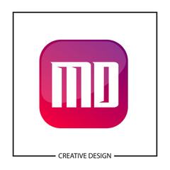 Initial Letter MD Logo Template Design Vector Illustration