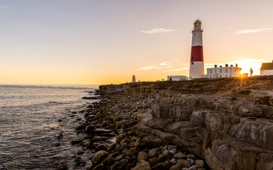 Naklejka premium Sunset at Portland Bill, 20 October 2018