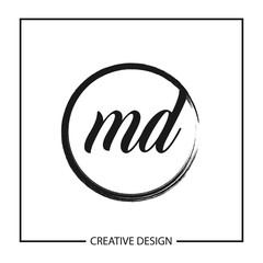 Initial Letter MD Logo Template Design Vector Illustration