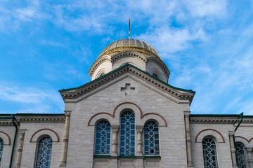 Fototapeta na wymiar A view to Transfiguration Church, an orthodox church in the center of Chisinau, Republic of Moldova