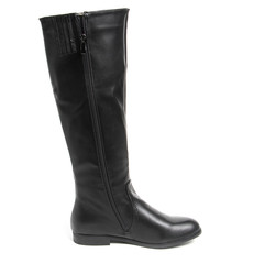 Women's demi-season high boots isolated on white background