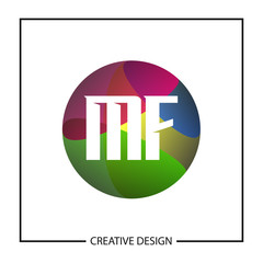 Initial Letter MF Logo Template Design Vector Illustration