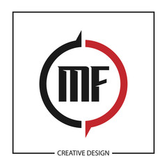 Initial Letter MF Logo Template Design Vector Illustration