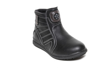 Mans demi-season leather shoes isolated on wthite