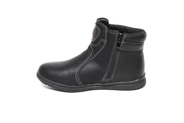 Mans demi-season leather shoes isolated on wthite