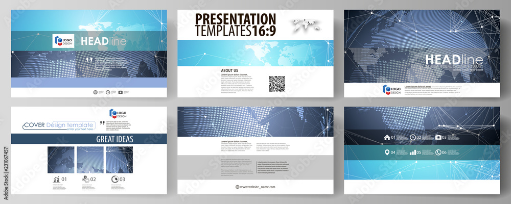 Poster the minimalistic abstract vector illustration of the editable layout of high definition presentation