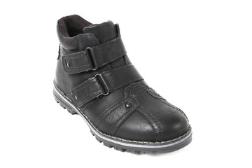 Mans demi-season leather shoes isolated on wthite