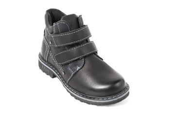 Mans demi-season leather shoes isolated on wthite