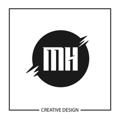 Initial Letter MH Logo Template Design Vector Illustration