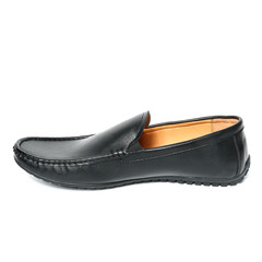 Office leathers man shoes isolated on white