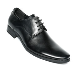 Office leathers man shoes isolated on white