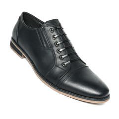 Office leathers man shoes isolated on white