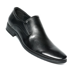 Office leathers man shoes isolated on white