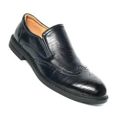 Office leathers man shoes isolated on white